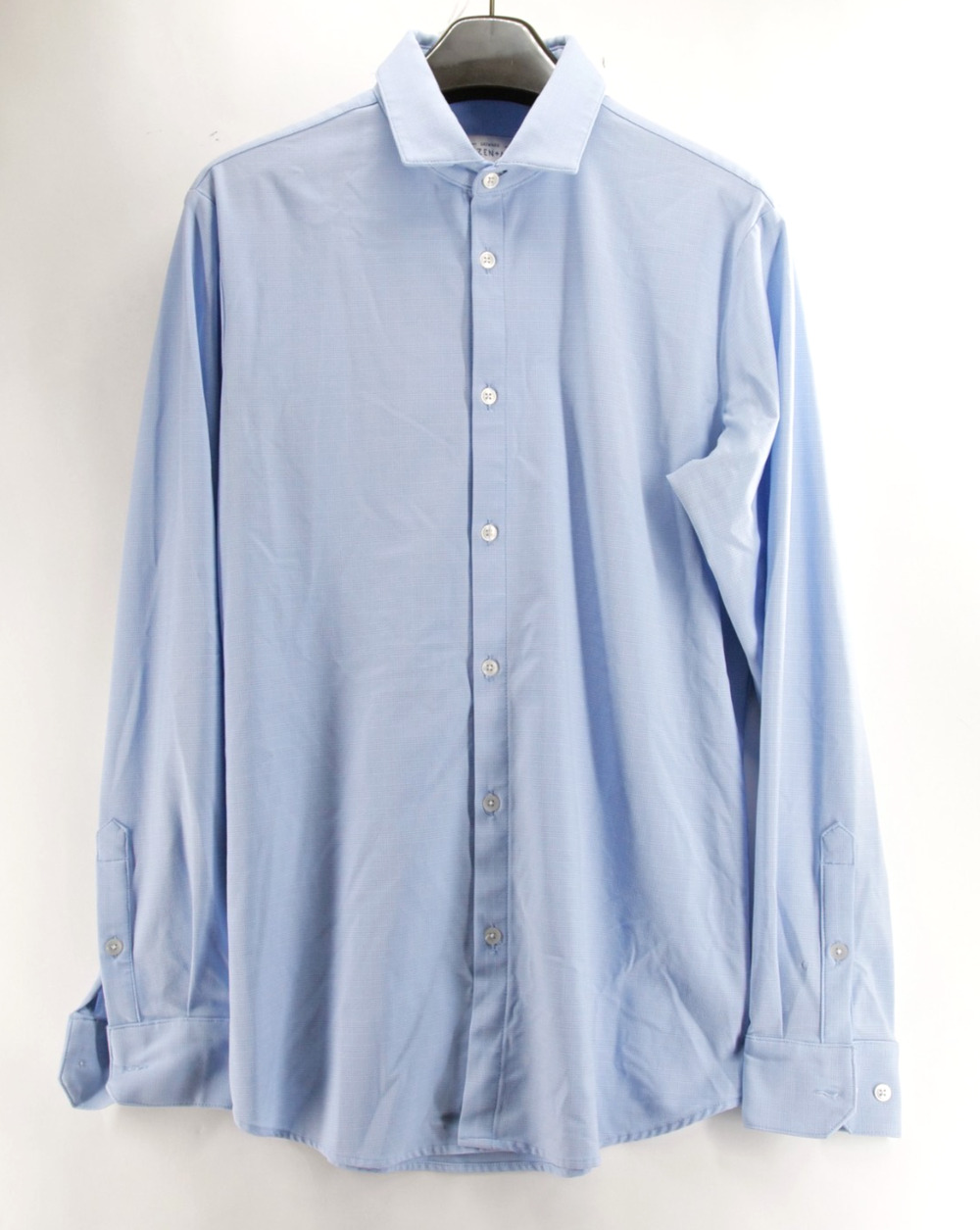 Mizzen + Main Leeward Blue Plaid Men's Shirt Large Trim Fit Preppy Button Up